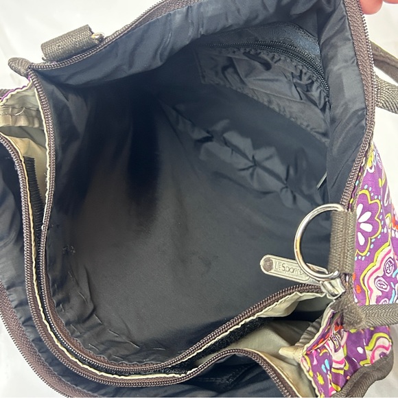 LeSportsac Floral Paisley Tote Bag- Multi-Color Nylon Shoulder Purse - Picture 10 of 16